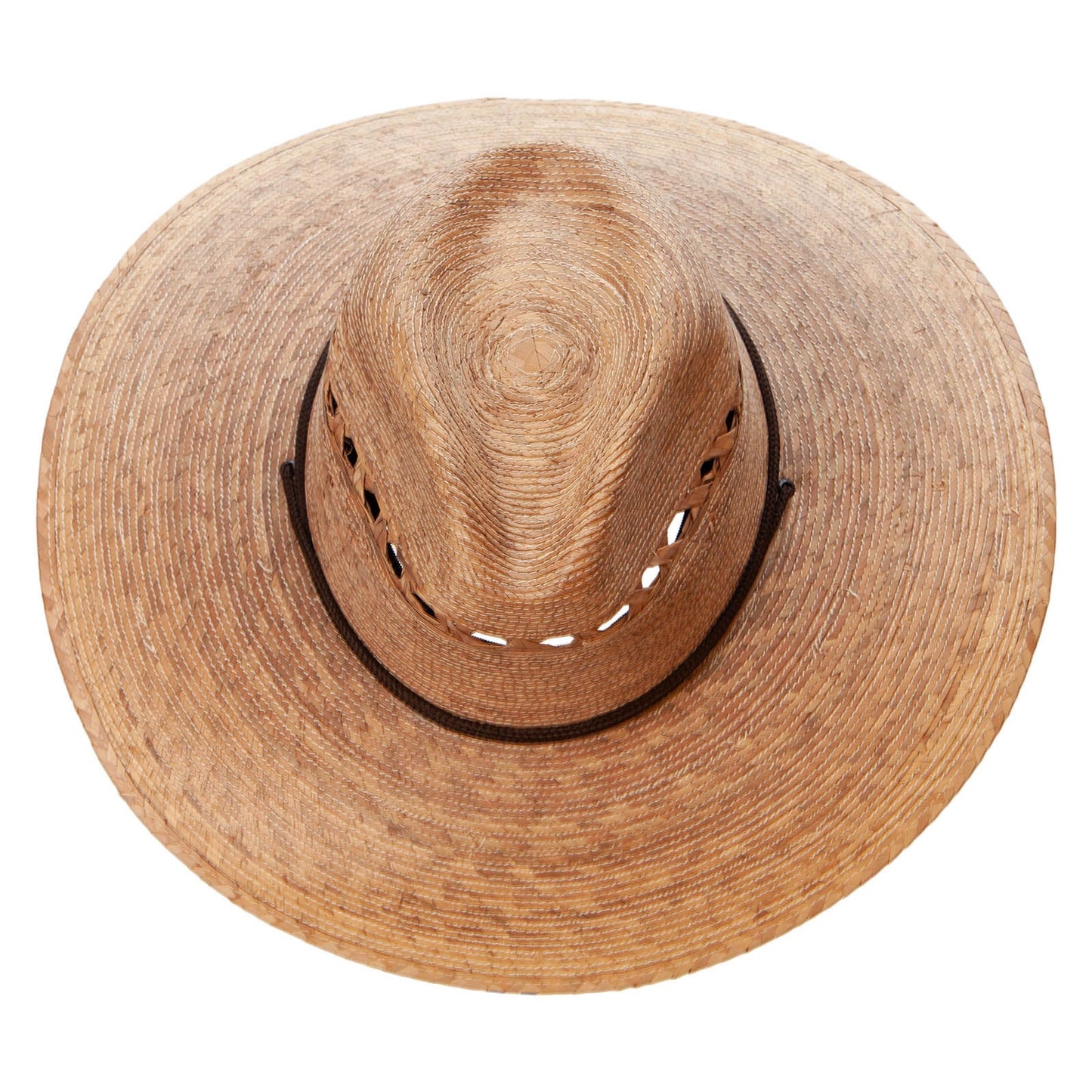 Fedora 4 in large brim Palm Braid Hat