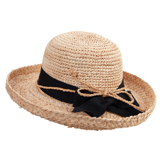 Women's Crochet Crown Braided Brim Hat