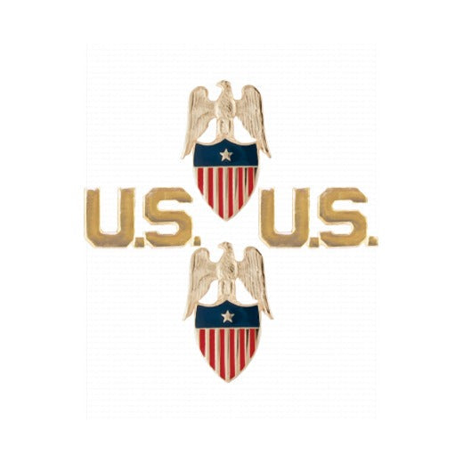 Aide to Brigadier General Branch Insignia Set with U.S. Letters