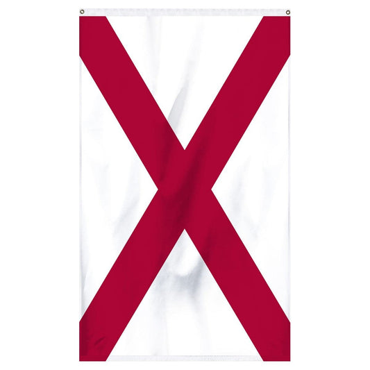 Alabama State Flag 3x5 - Durable Nylon Crimson Cross Made in USA