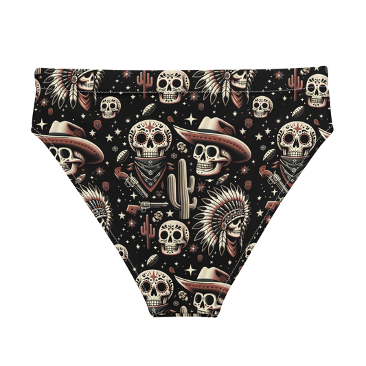 Renegade Revel: Outlaw Skull High-Waisted Bikini Bottom