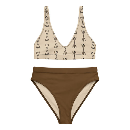 FREE Shipping, Arrow Archery Pattern High Waist Bikini, UPF 50