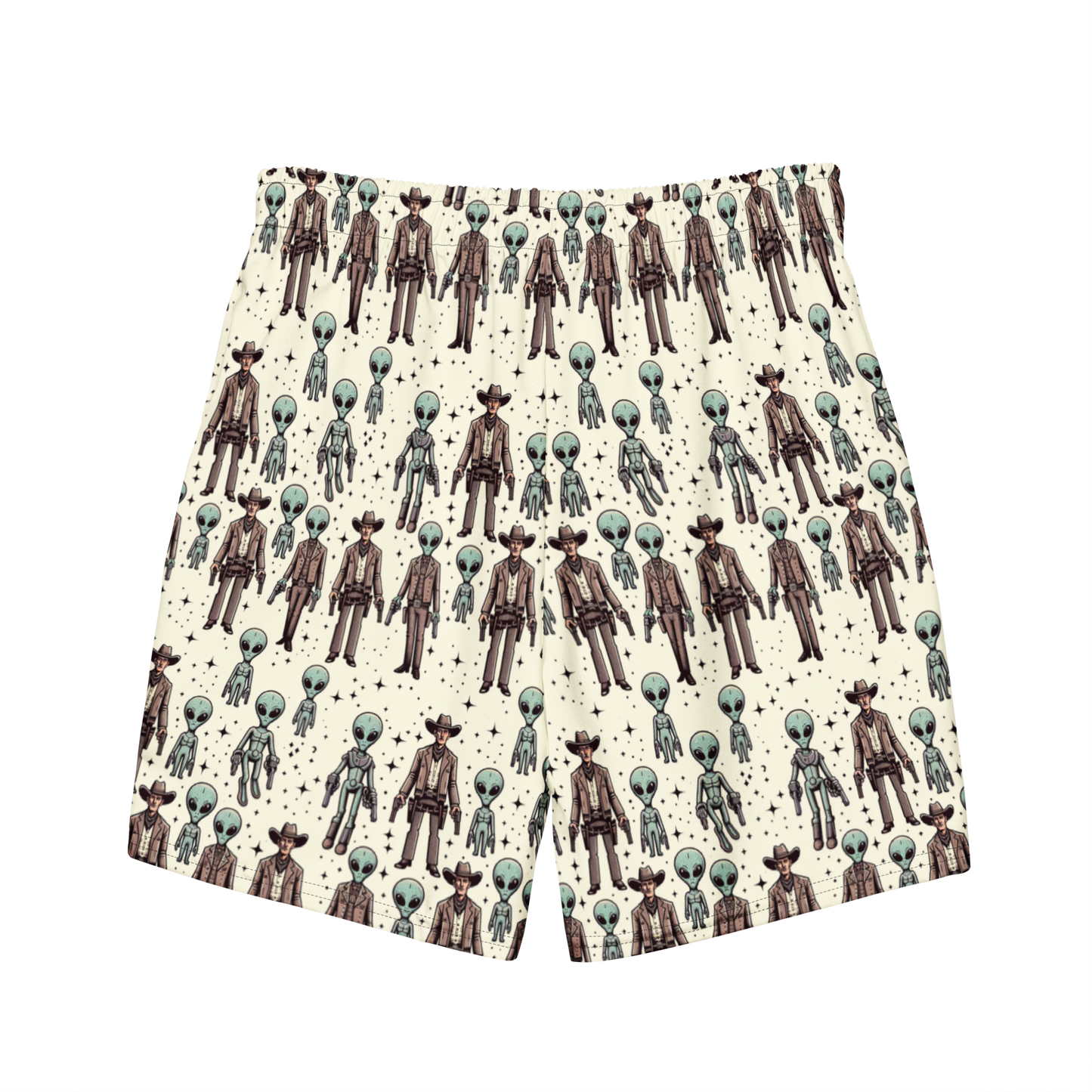Cosmic Cowboys: Cowboys and Aliens Swim Trunks