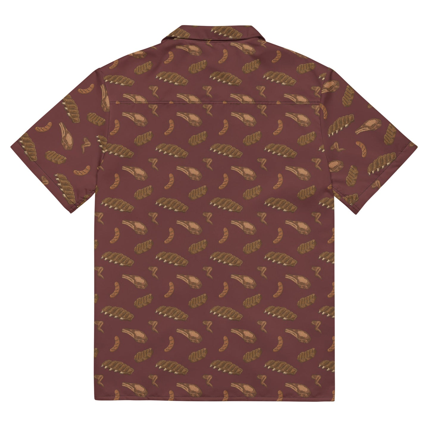Carnivora Meat Pattern Button-Up Shirt