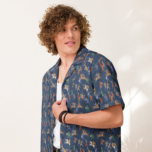 Medieval Battle Button-Up Shirt