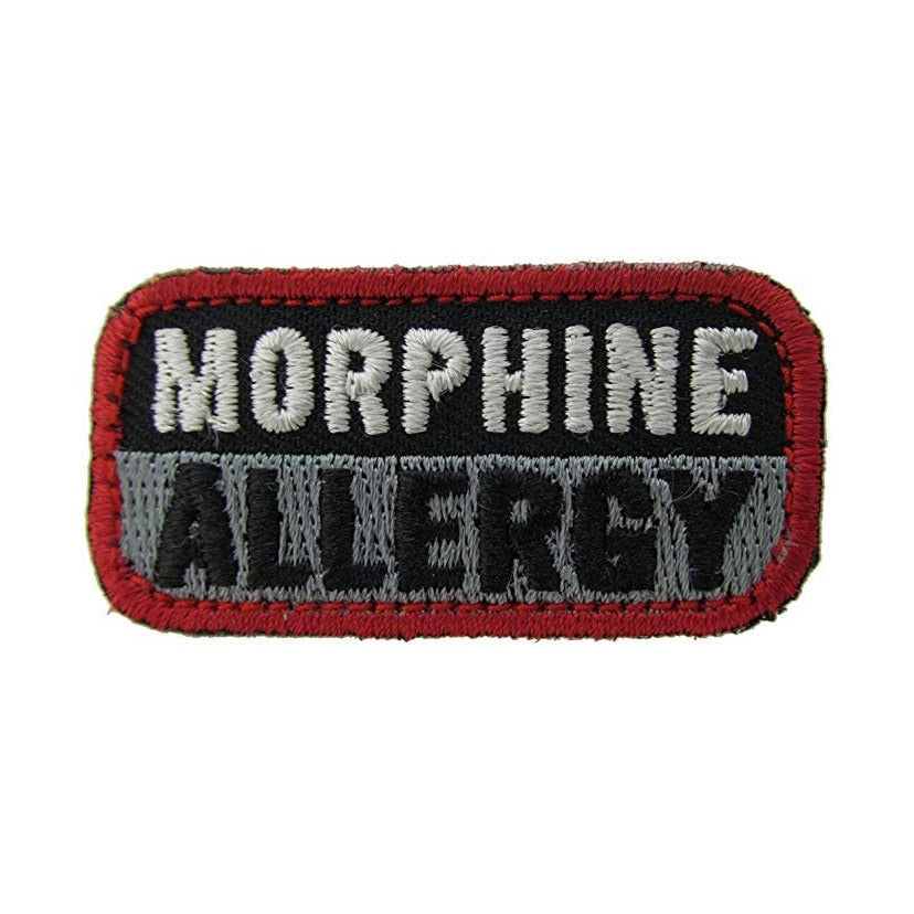 MORPHINE ALLERGY Patch - BLACK