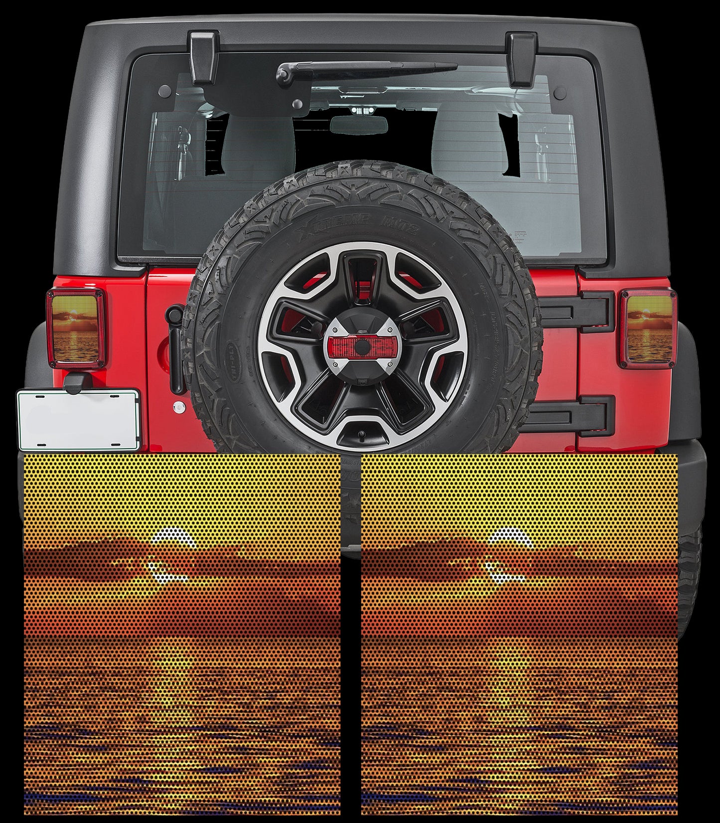 Amazing sunset Taillight cover decal