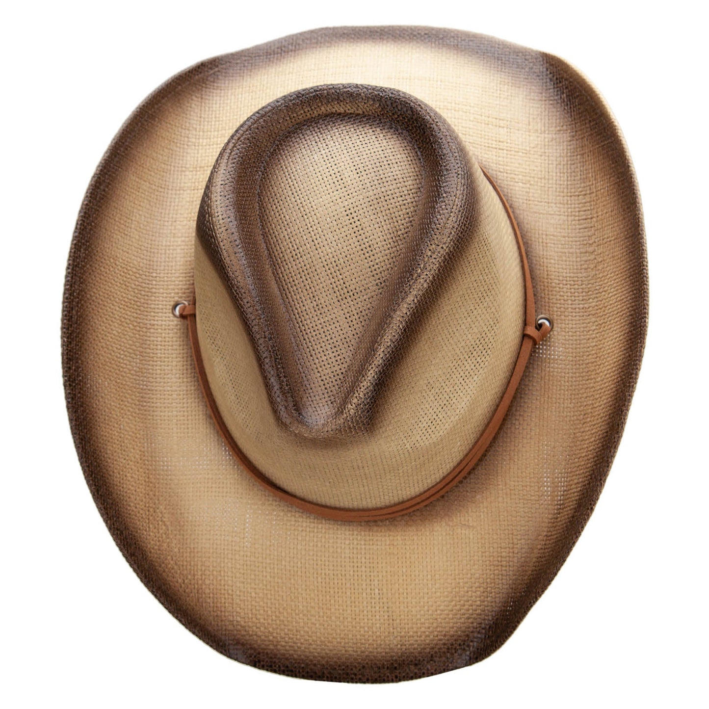 Pinched Crown Leatherette Band Cowboy Hat