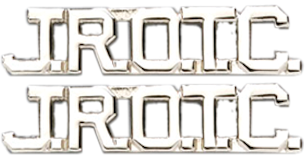 JROTC Collar Letter Insignia - No Shine Metal Pin-On - PAIR