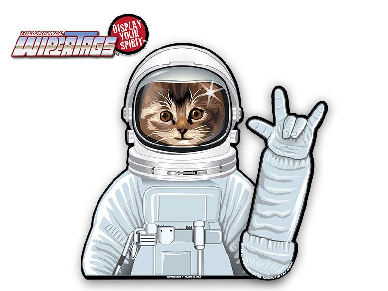 Astro Kitty Waving WiperTags