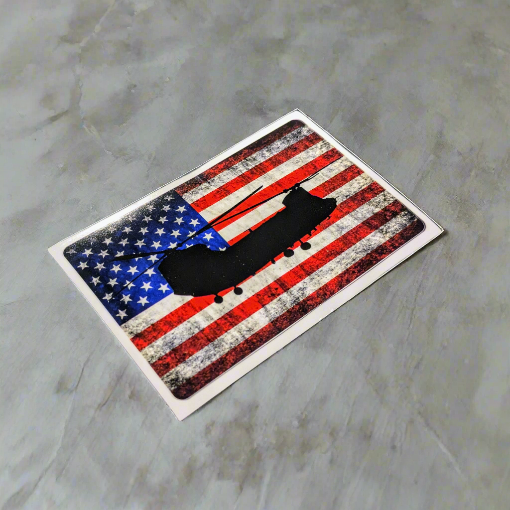 CH-47 Chinook - American Flag Decal