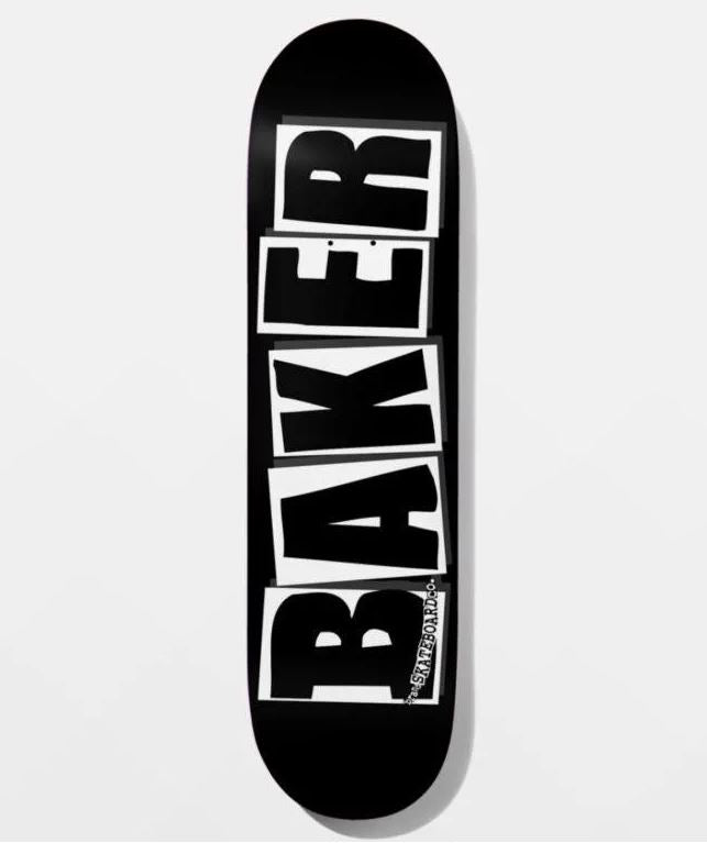 Baker Team Brand Logo Black/White 8" Skateboard Deck