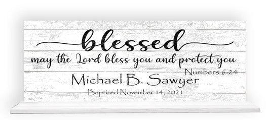 Baptism Gift Plaque Personalized Christening Present for Boys or Girls