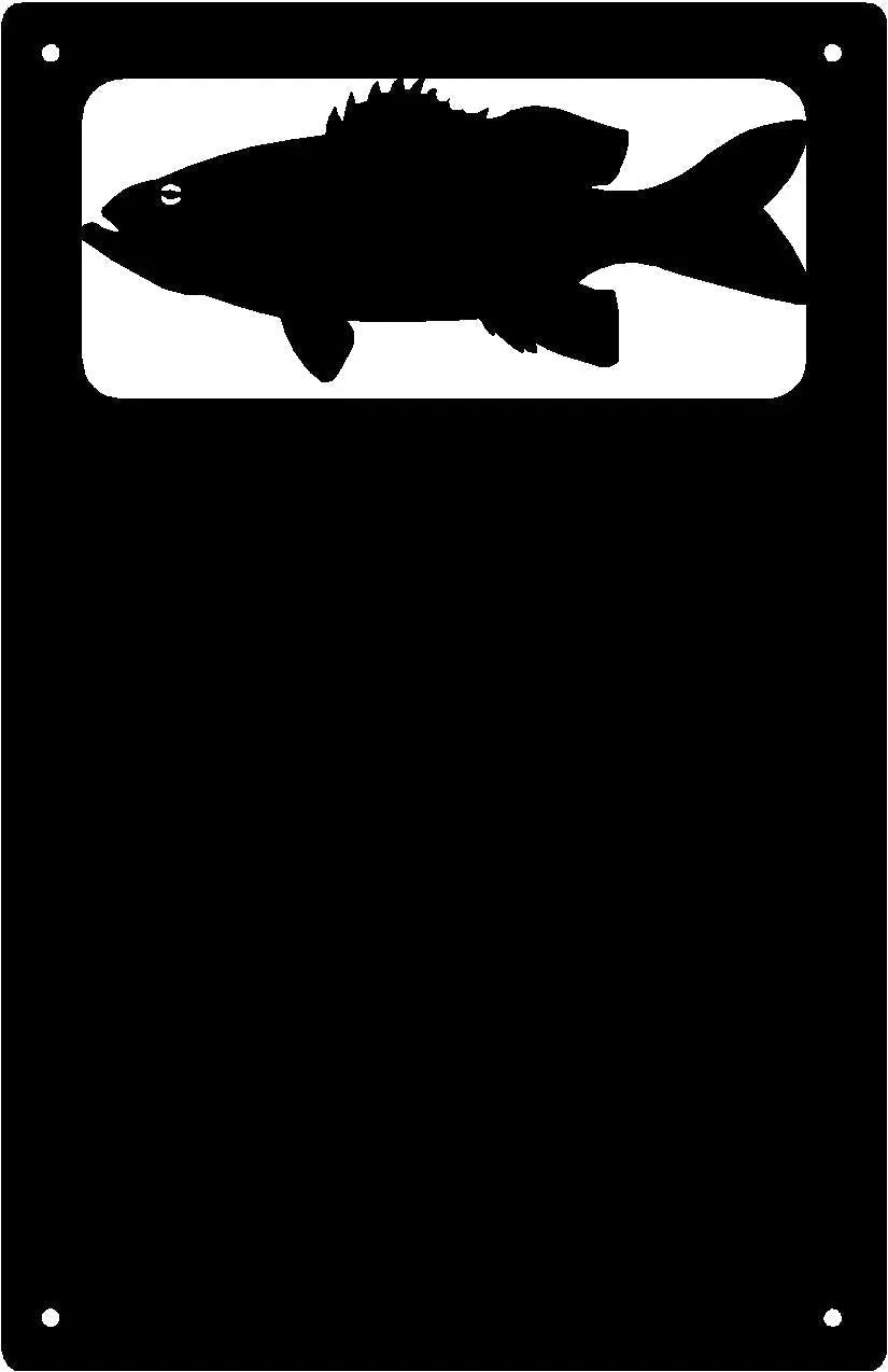 Bass FIsh Wall Art Magnetic Memo