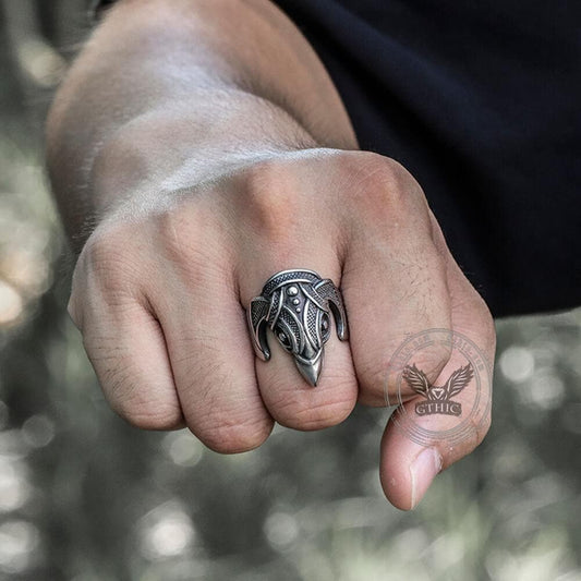Battle Raven Stainless Steel Viking Ring