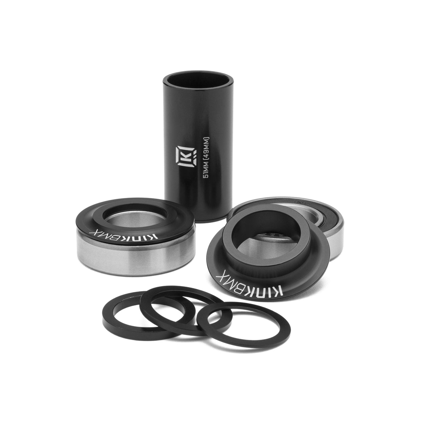 Kink BMX Mid Bottom Bracket Kit 19mm - Matte Black