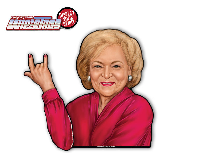Betty White Rocks WiperTag