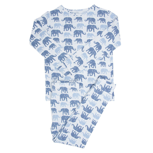 Blue Elephant 2-Piece Pajama Set