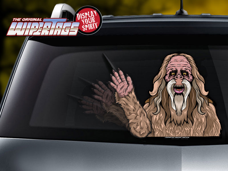 Bigfoot Sasquatch Waving WiperTags