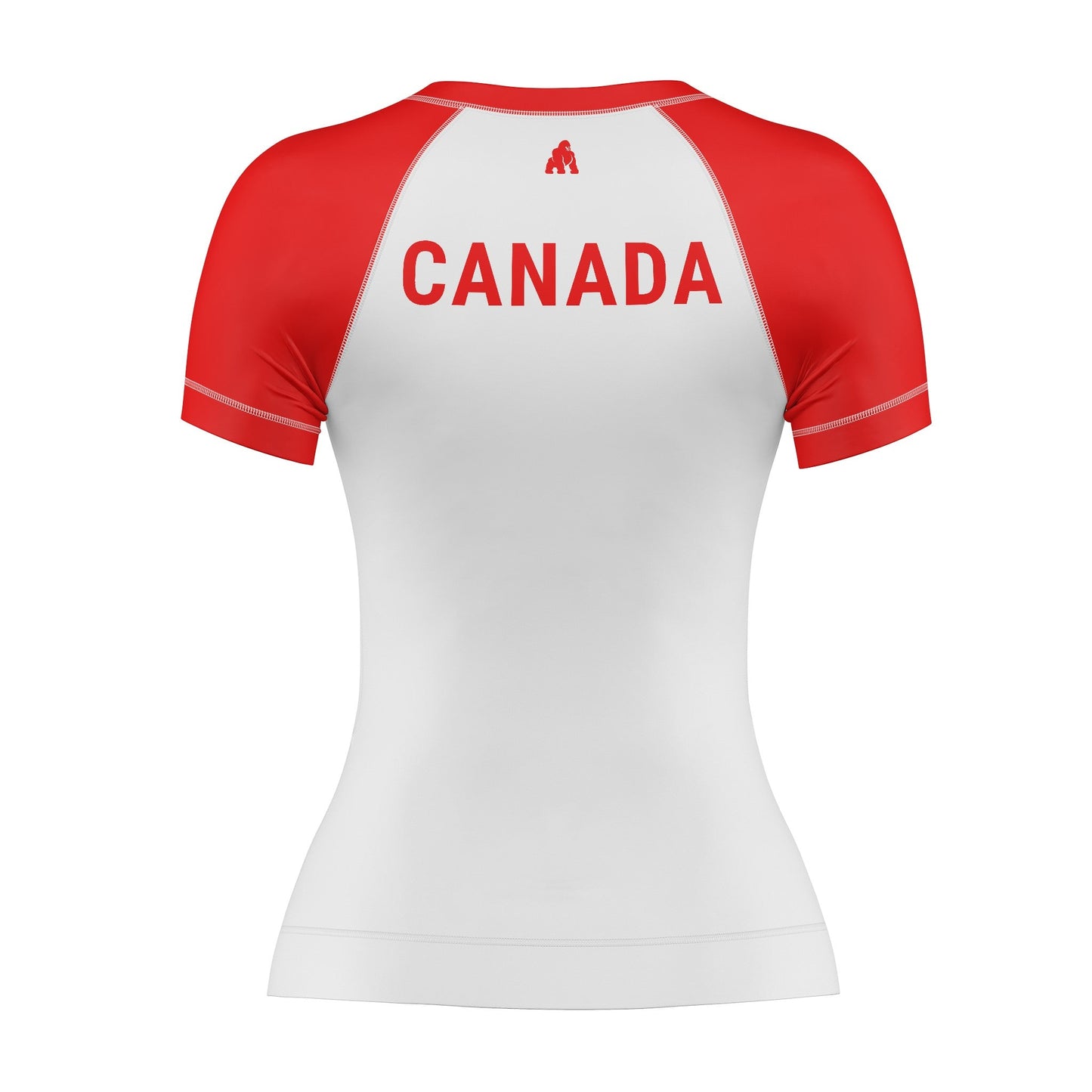 CANADA FLAG WOMEN SHORT SLEEVE RASH GUARD