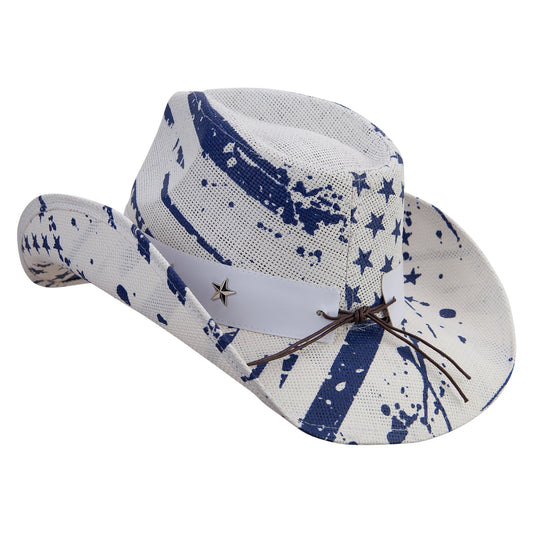 Western Toyo US Flag Cowboy Hat