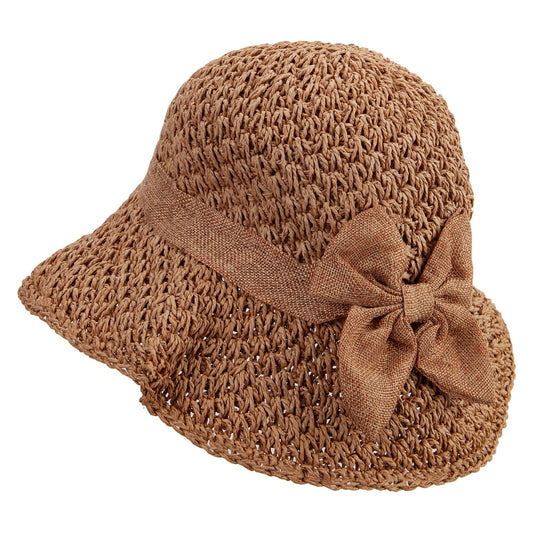 Women's 3.5 Brim Burlap Trim Bucket Hat