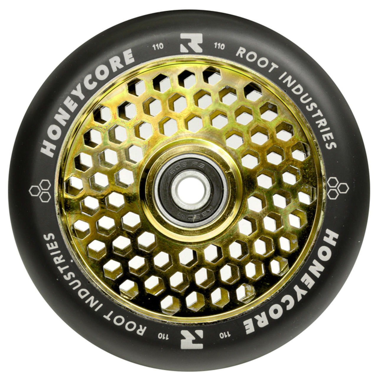 Root Industries HoneyCore Wheels 110mm - Black/Gold Rush (Pair)