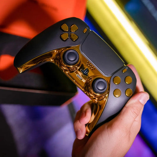 MODDEDZONE BLACK GOLD PS5 CUSTOM MODDED CONTROLLER