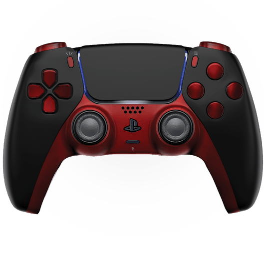 MODDEDZONE BLACK RED PS5 CUSTOM MODDED CONTROLLER