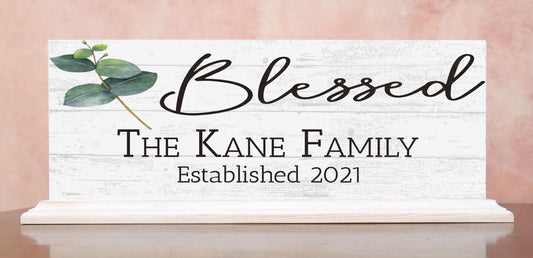 Blessed Family Sign With Established Date Est. Year