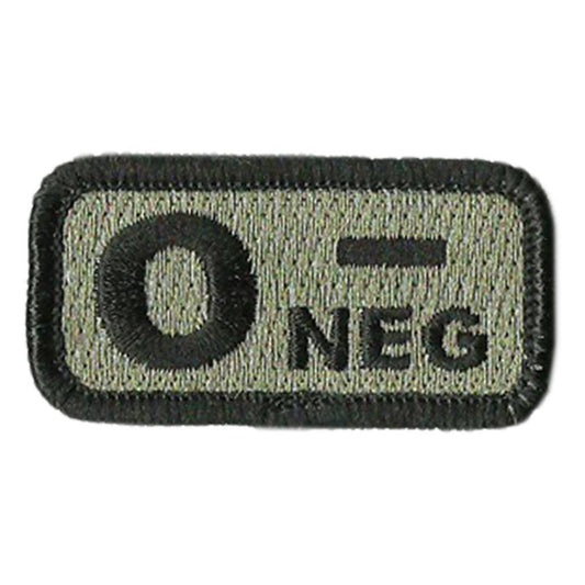 Blood Type Patches - Type O Negative - 2" x 1"