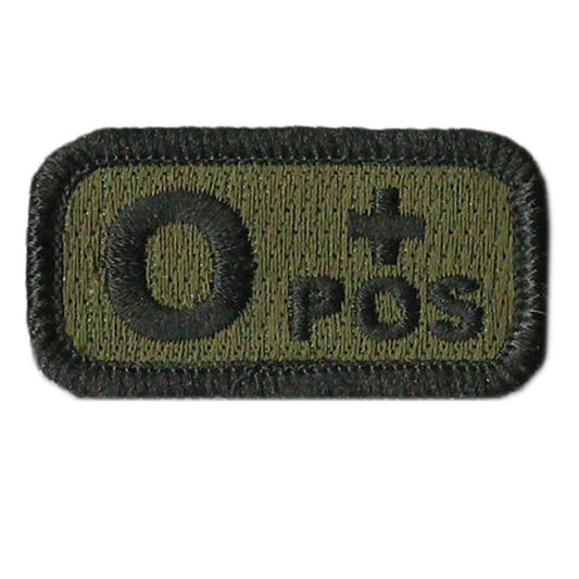 Blood Type Patches - Type O Positive - 2" x 1"