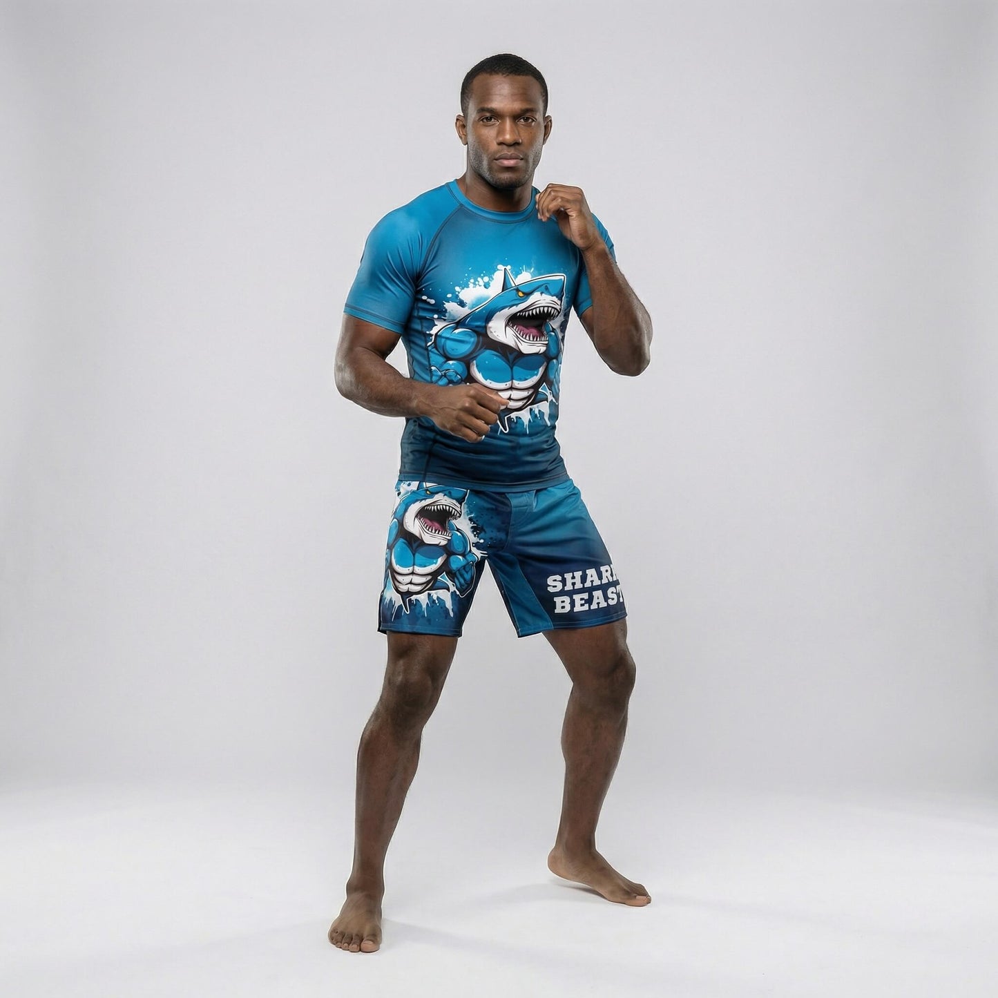 SHARK BEAST SHORT SLEEVE RASH GUARD