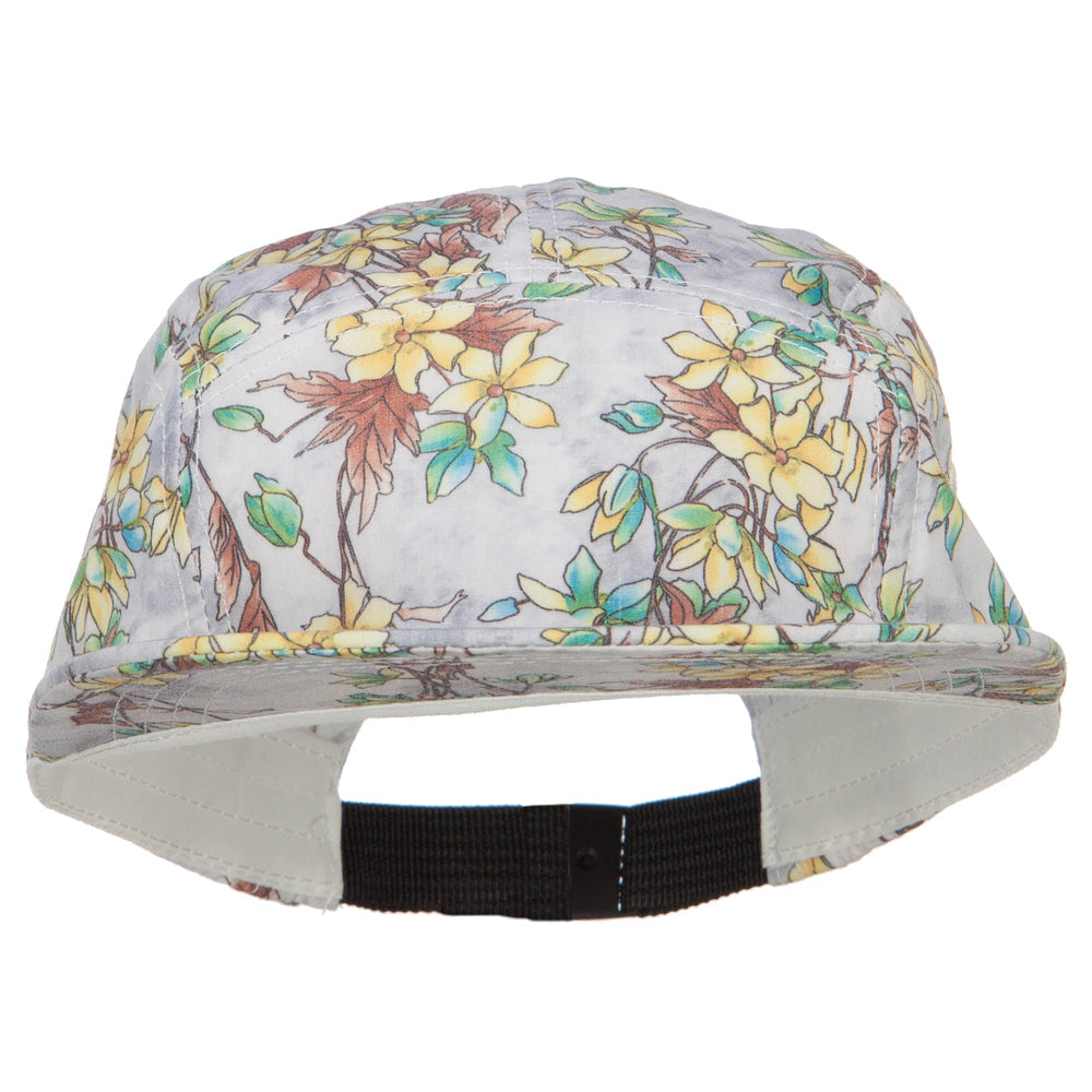Men's Blossom Print 5 Panel Cap