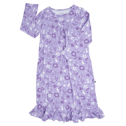 Mushroom Floral Boho Dress