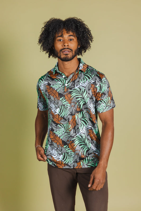 The Botanist | Tropical Leaves Men’s Polo