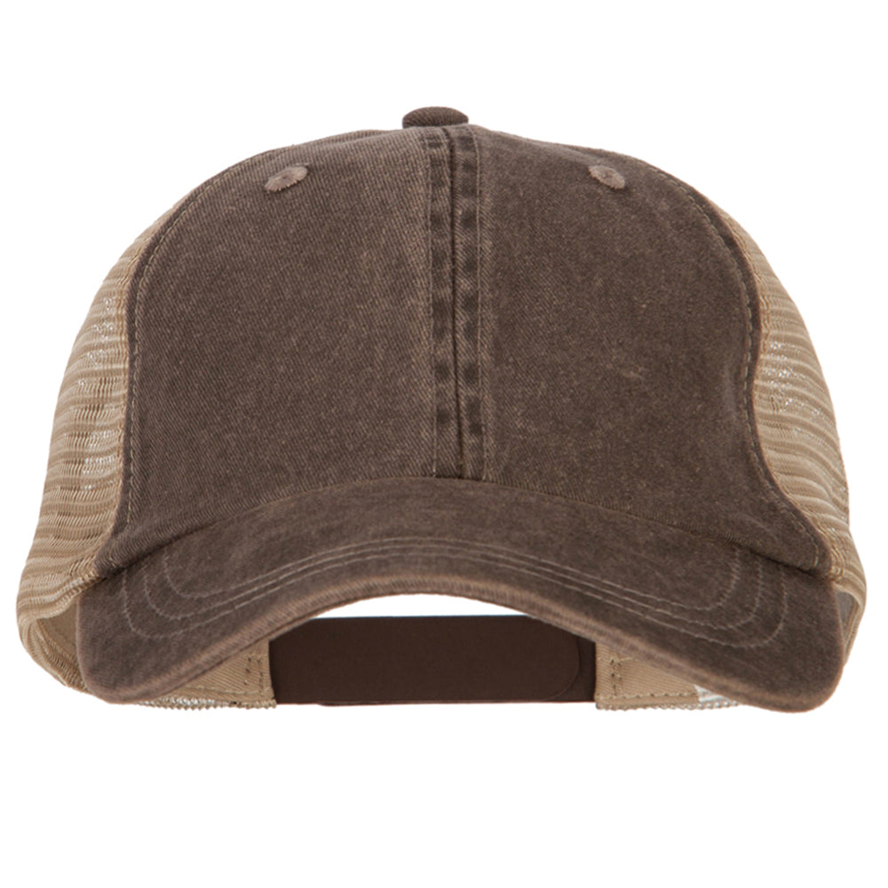 Big Size Washed Pigment Dyed Twill Trucker Cap