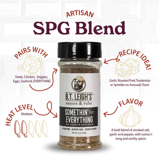 Somethin' For Everything - Salt, Pepper, & Garlic Blend - 4.2 oz Bottle