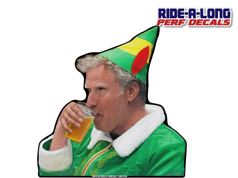 Drinking Buddy *RIDE A LONG* Perforated Decal