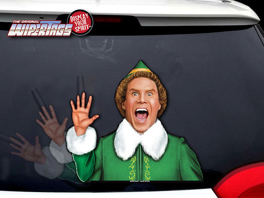 Jolly Elf Waving WiperTag