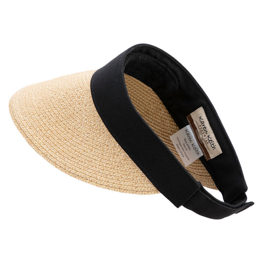 UPF 50+ Canvas Crown Paper Braid Visor