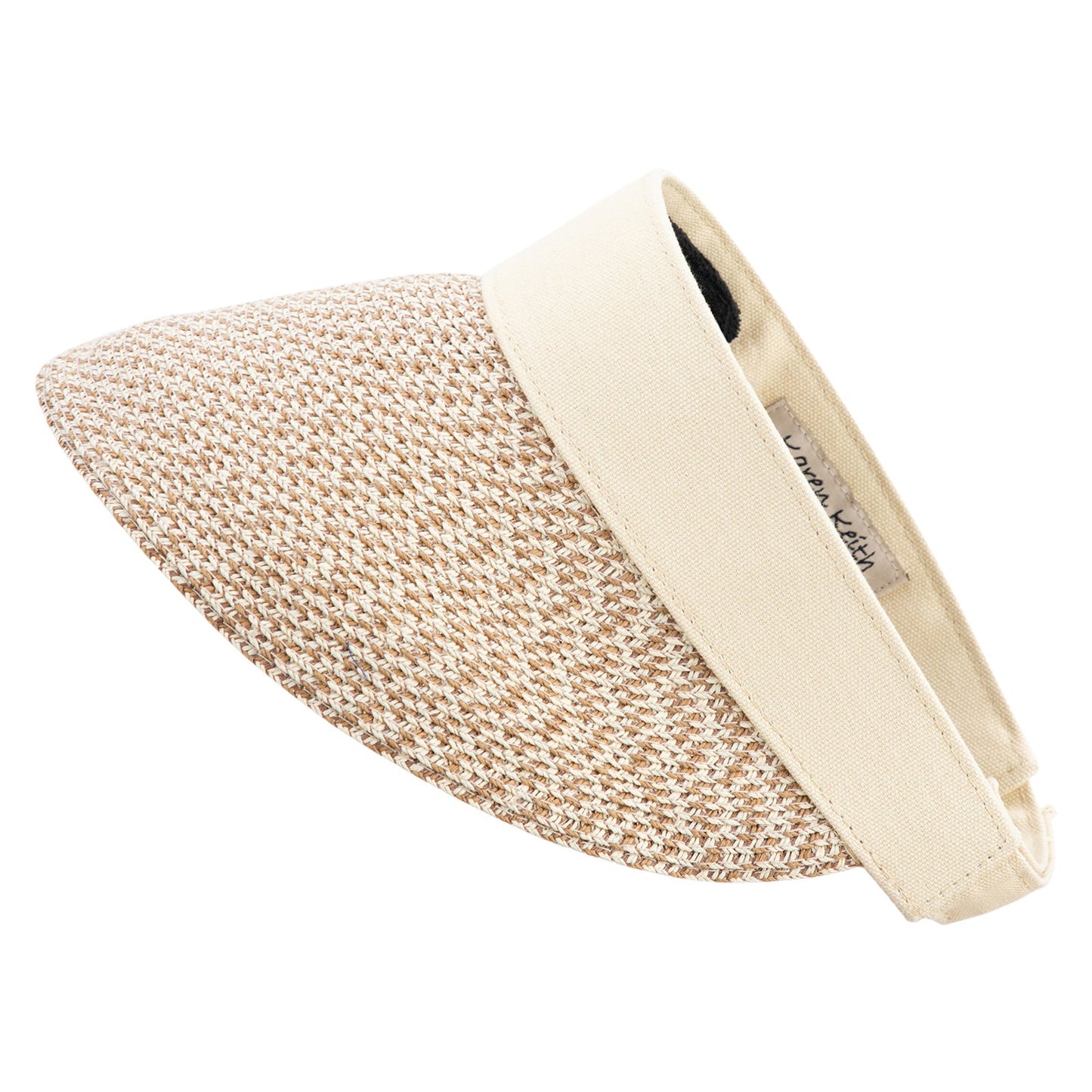 UPF 50+ Canvas Crown Paper Braid Visor
