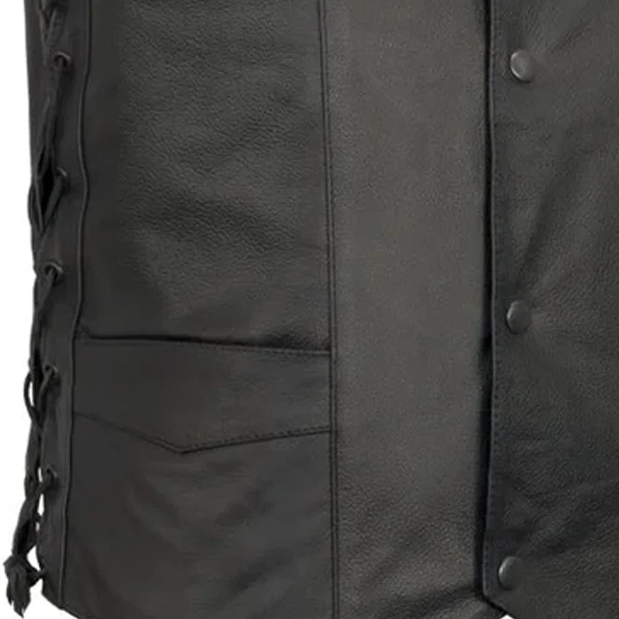 Carbine Men's Western Style Leather Motorcycle Vest
