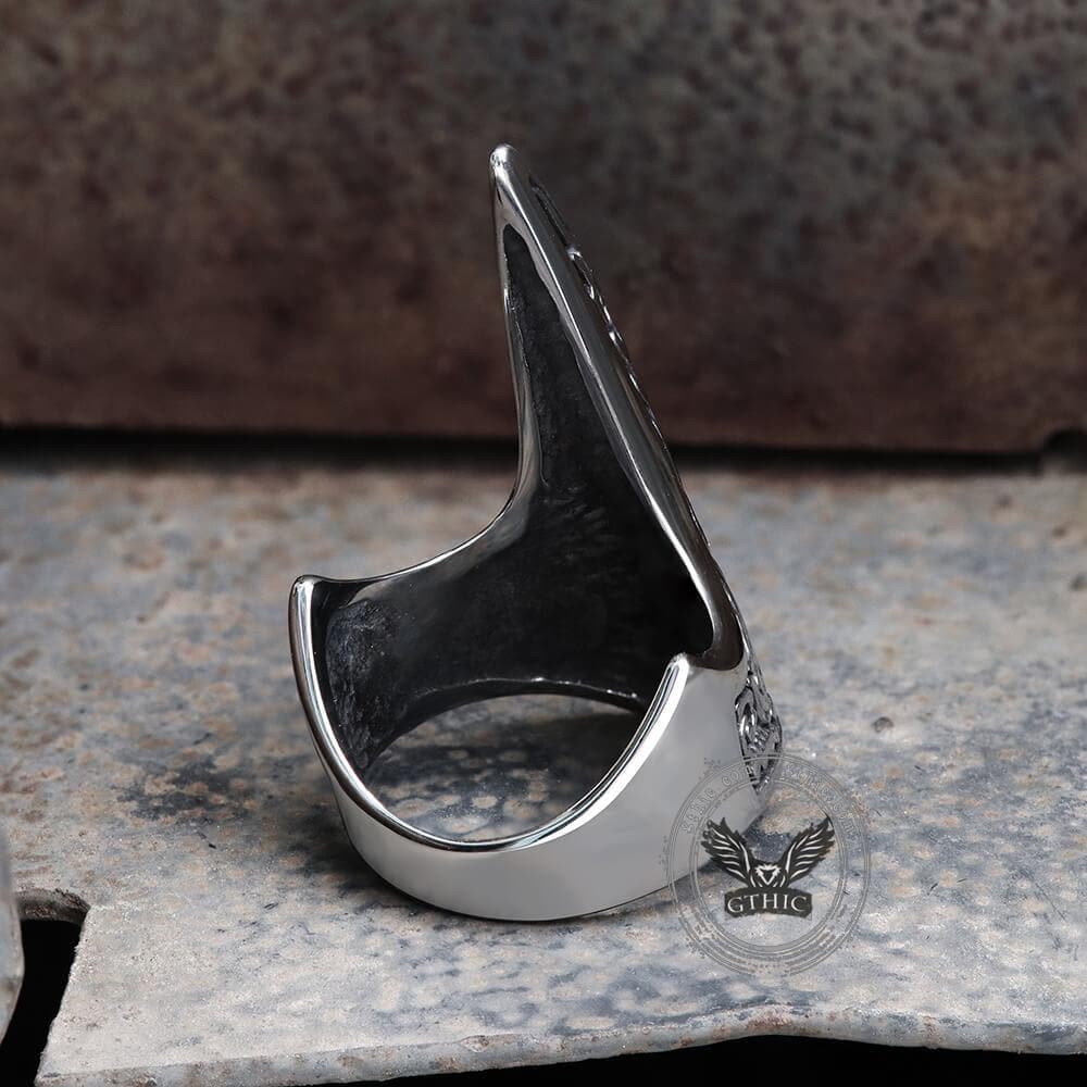 Carve Patterns Stainless Steel Archer Ring