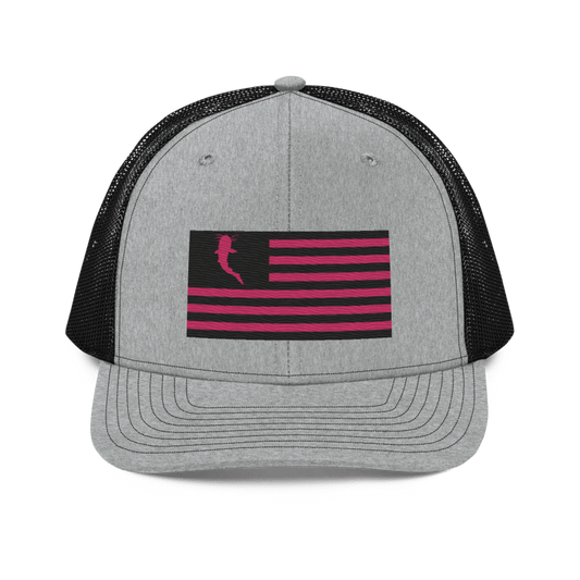 Flag Embroidered Neon Pink (Snapback)