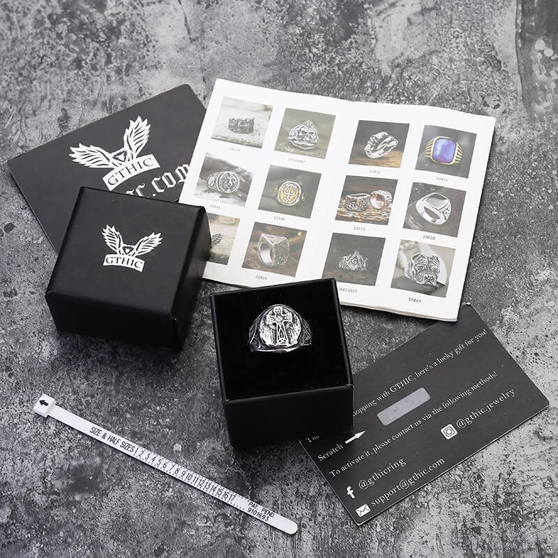 Celtic Cross Knot Stainless Steel Ring