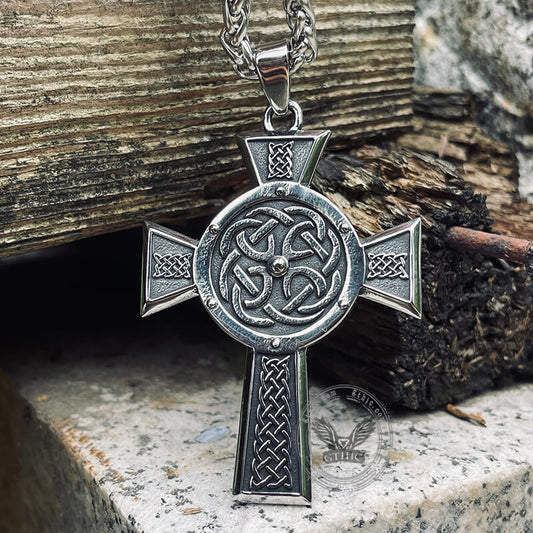 Celtic Cross Knot Stainless Steel Viking Pendant