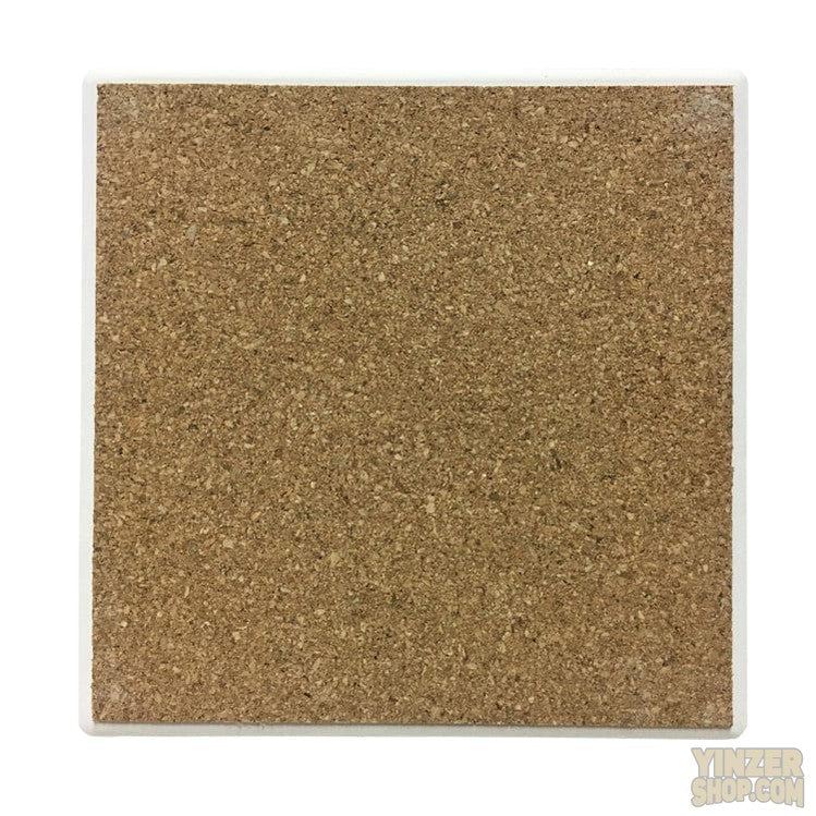 Certified Yinzer | Black & Yellow Ridged Ceramic Drink Coasters - Set of 4