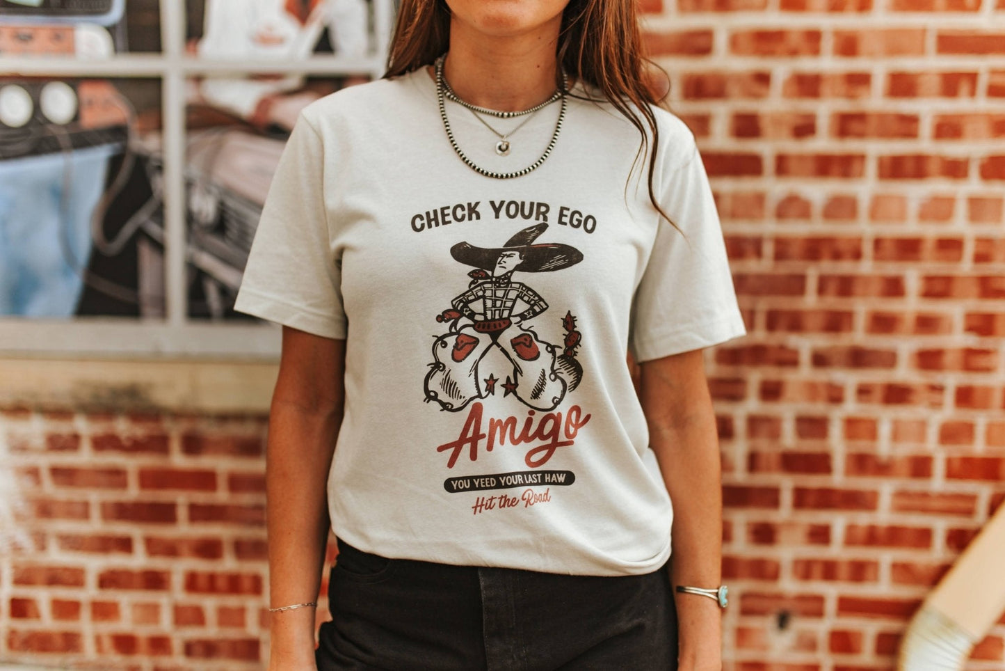 Check Your Ego Amigo Cowboy Graphic Tee