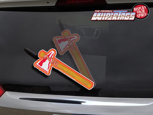 Tomahawk Hatchet Red & Gold WiperTags